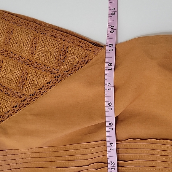 Free People women's short sleeve boho crop top size medium - Picture 9 of 11